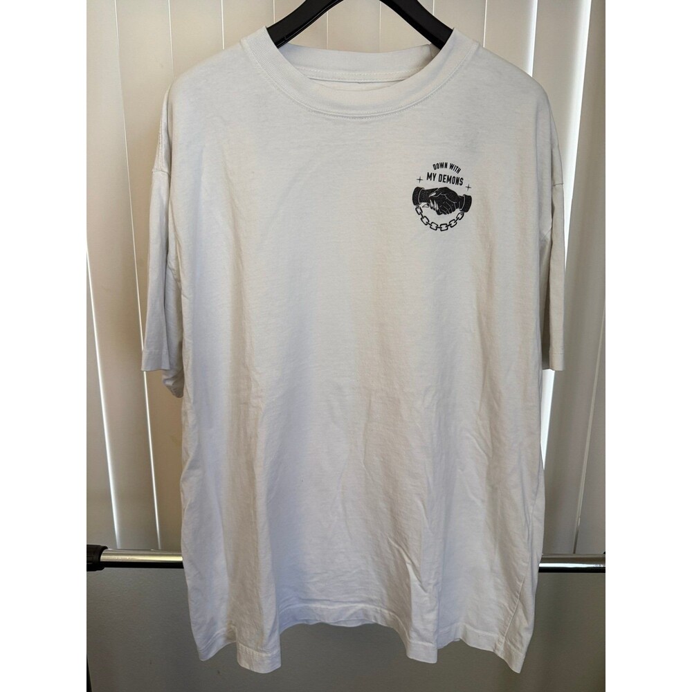 Men’s Lurking Class White “Down With My Demons” T-shirt Size 2XL